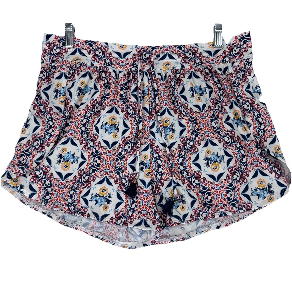 Jantzen Cover Up Swim Over Shorts Size 10 Regular Multi Color